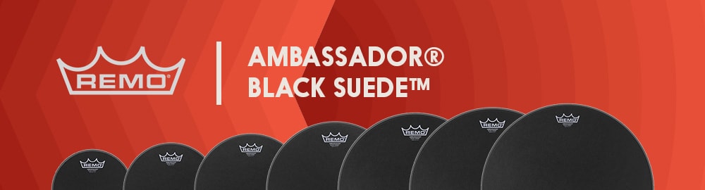 REMO AMBASSADOR® BLACK SUEDE