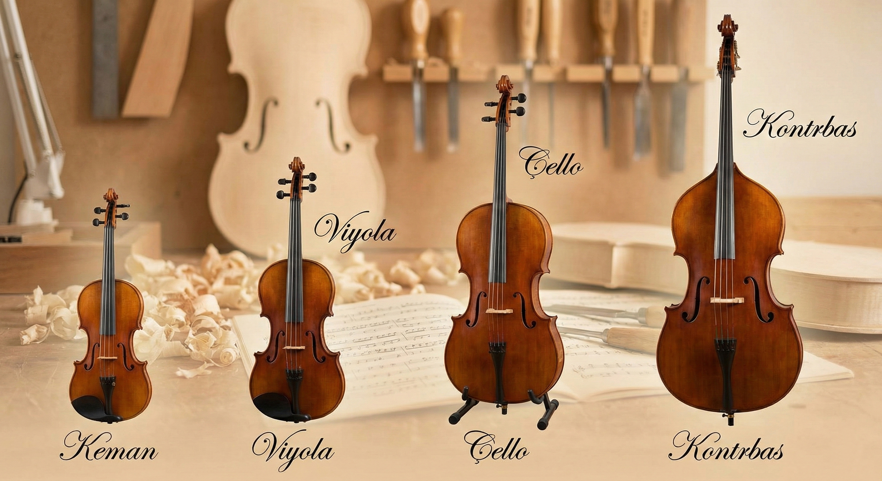 Keman Ailesi Rehberi: Viyola, Çello ve Kontrbas Arasındaki Farklar Nelerdir?