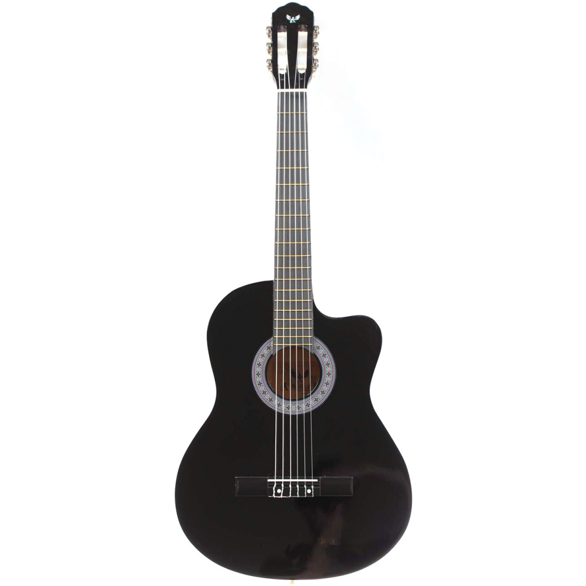 Angel ACG100C-BK 4/4 Cutaway Siyah Klasik Gitar