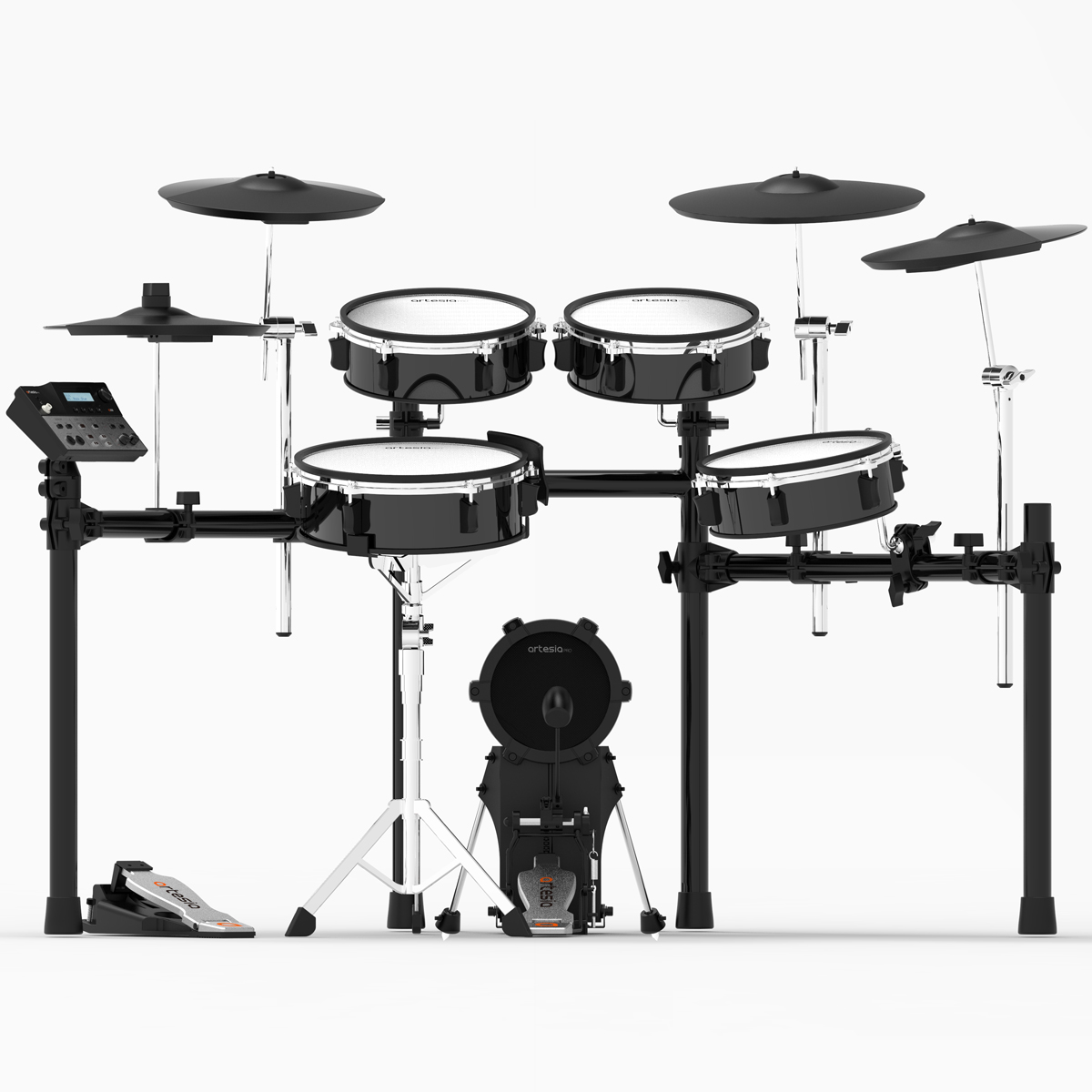 Artesia Legacy A250-BMS Black Metallic Stripe Dijital Davul Seti
