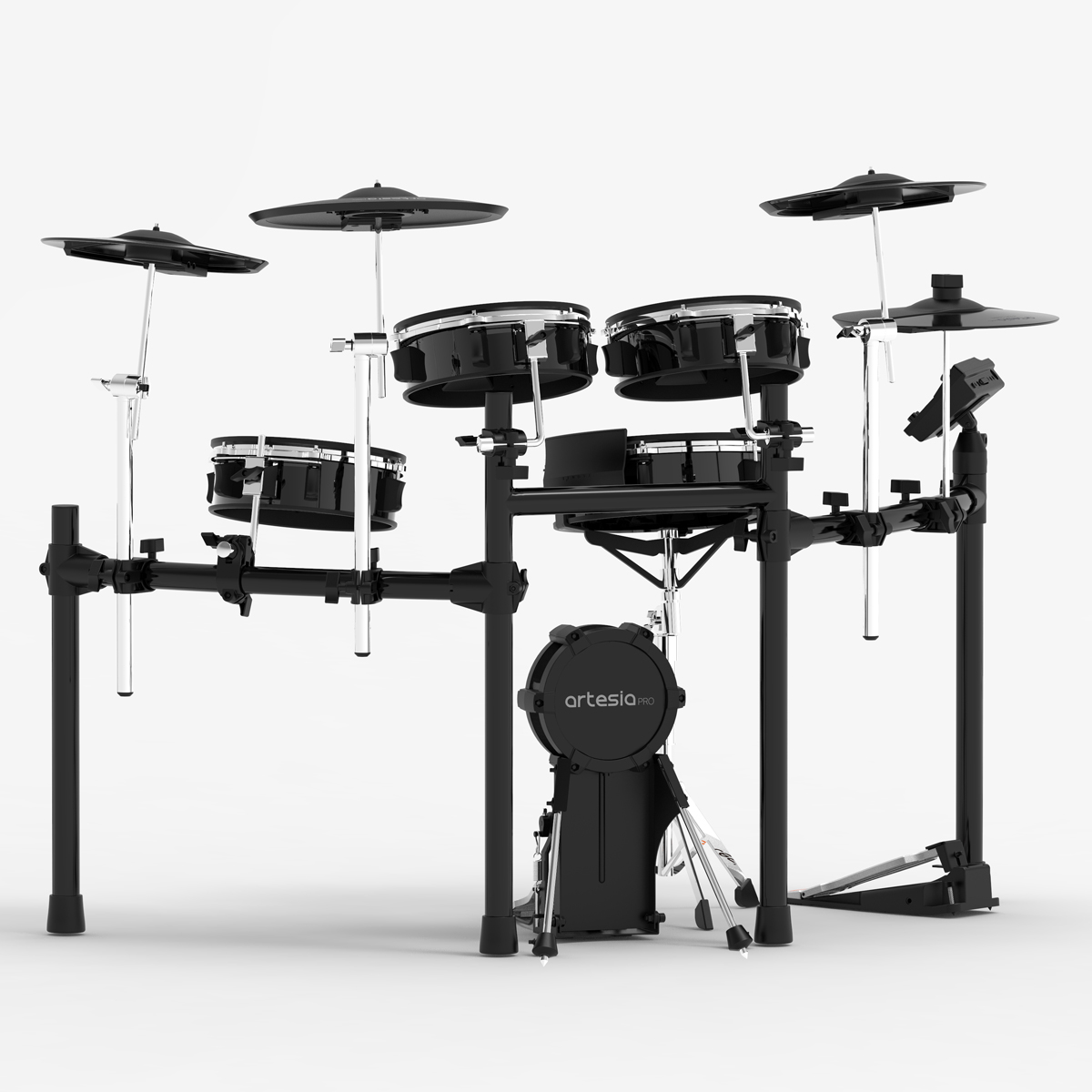 Artesia Legacy A250-BMS Black Metallic Stripe Dijital Davul Seti Artesia Legacy A250-BMS Black Metallic Stripe Dijital Davul Seti