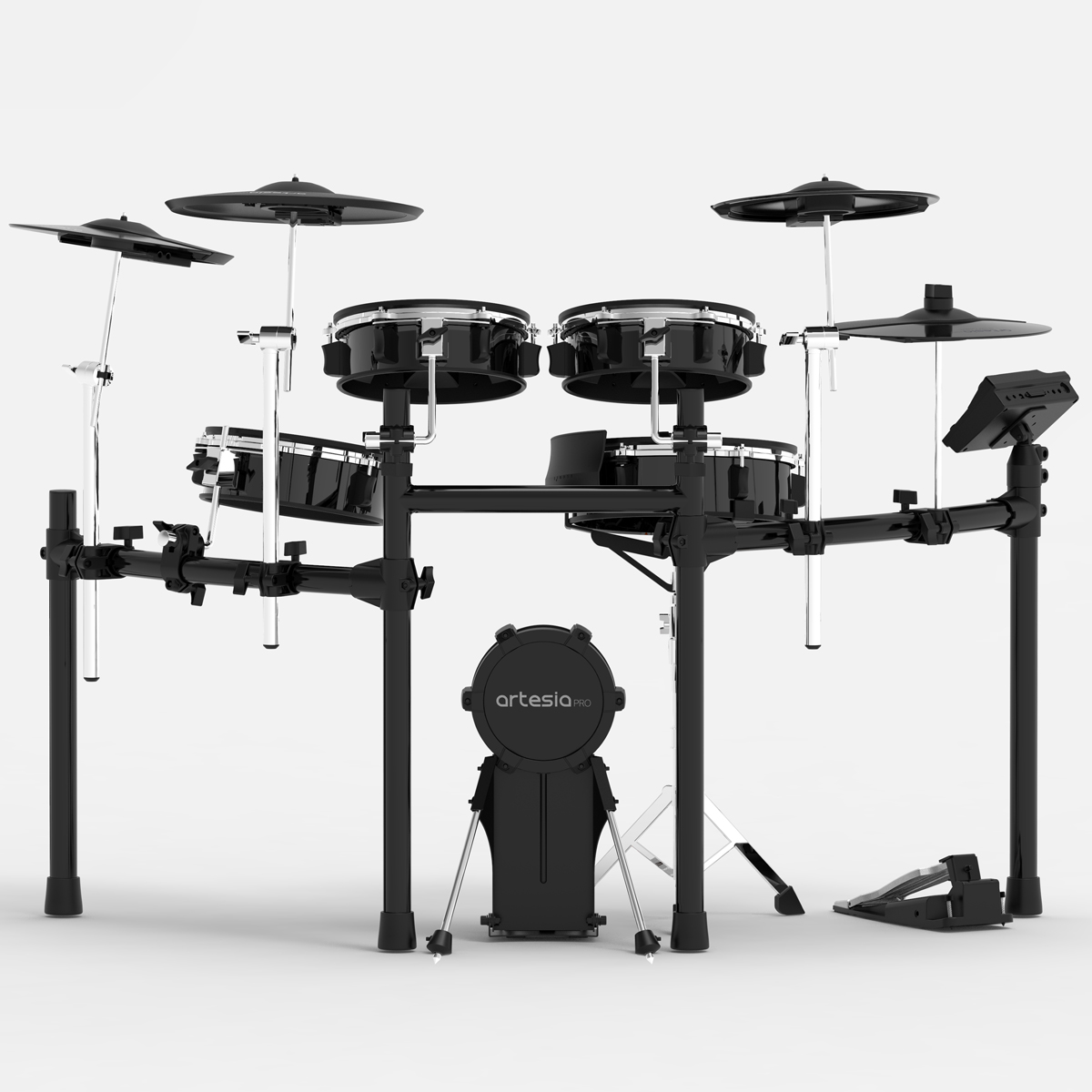 Artesia Legacy A250-BMS Black Metallic Stripe Dijital Davul Seti