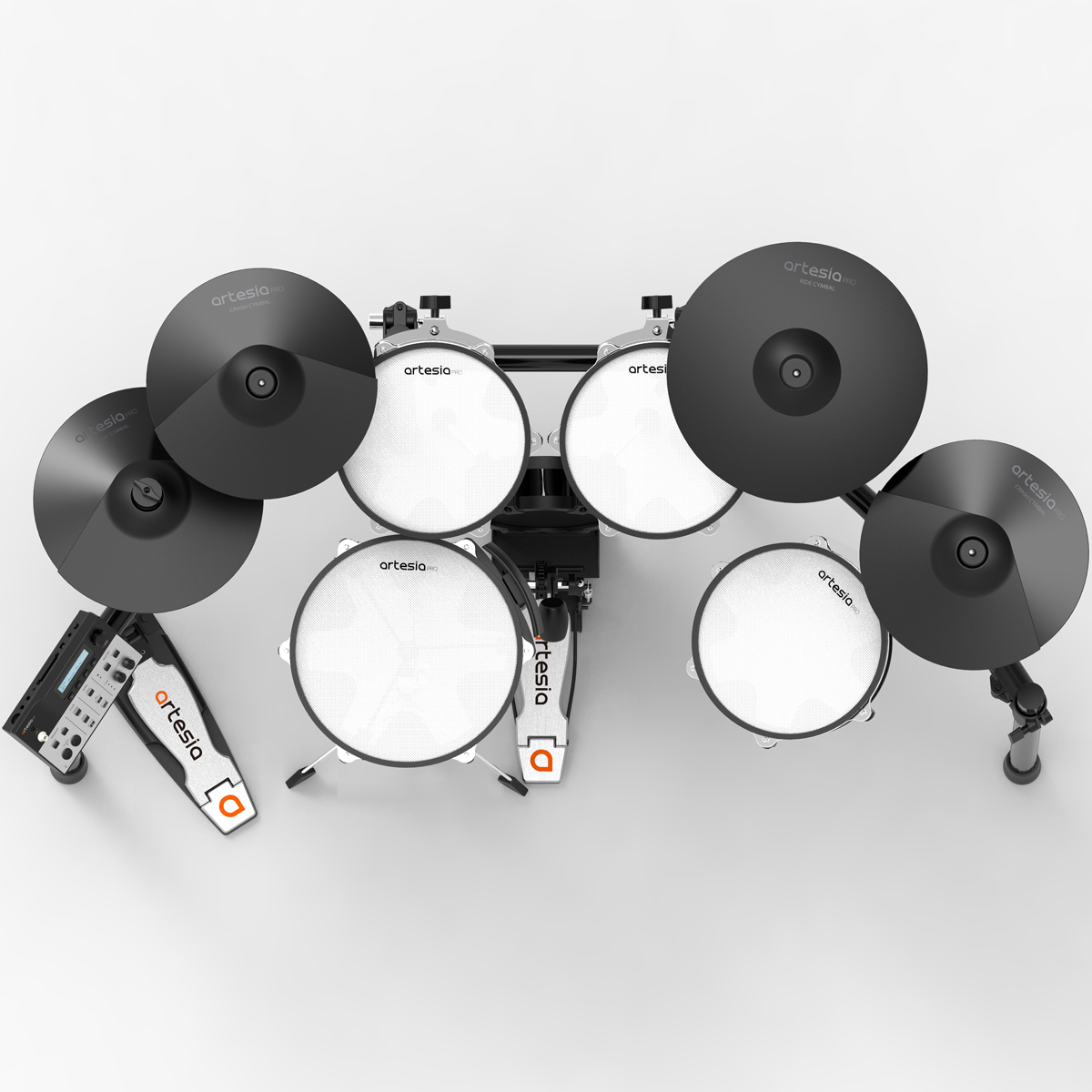 Artesia Legacy A250-BMS Black Metallic Stripe Dijital Davul Seti