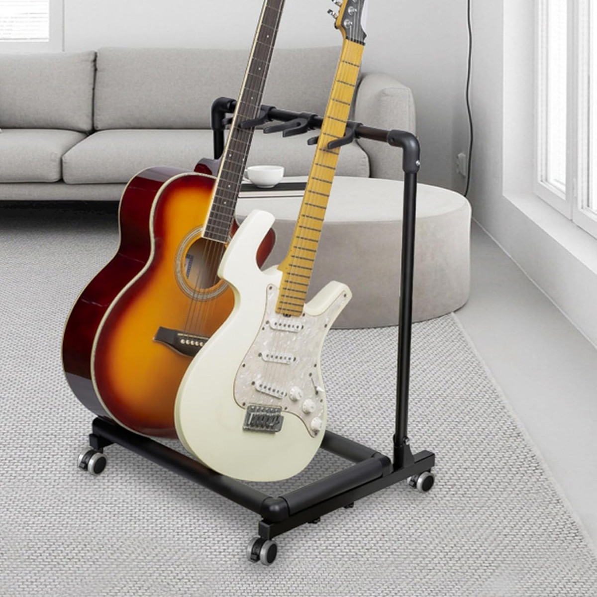 Artstand Tekerlekli Yatay Üçlü Gitar Standı Artstand Tekerlekli Yatay Üçlü Gitar Standı