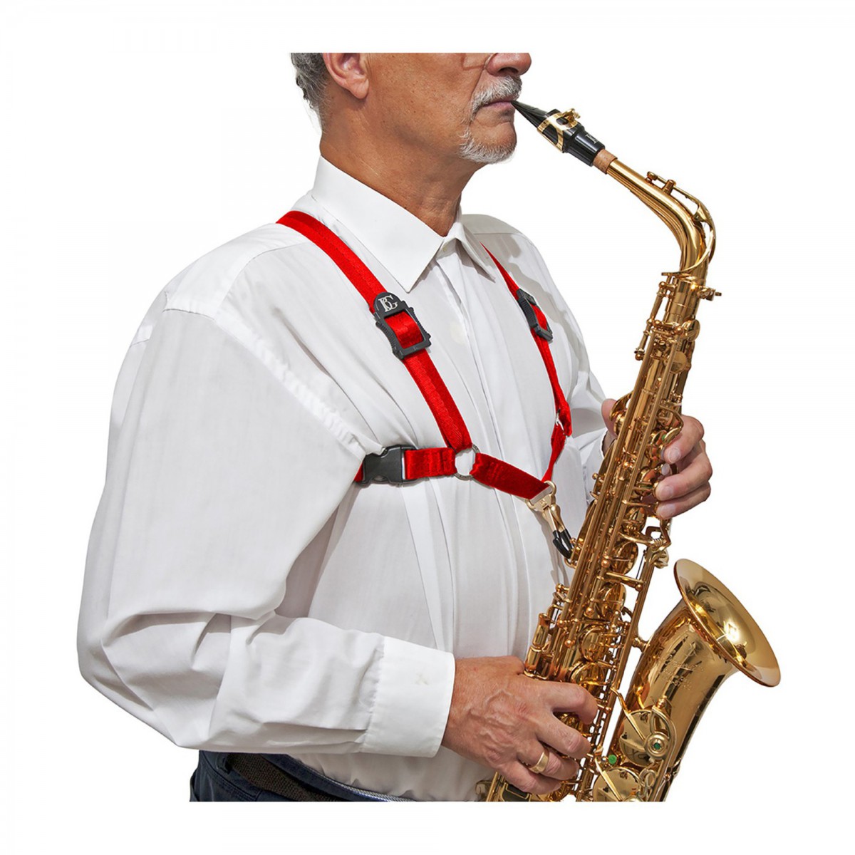 Bg S409MSH Alto-Tenor-Bariton Saksafon Vücut Askisi - Kirmizi (Erkek)