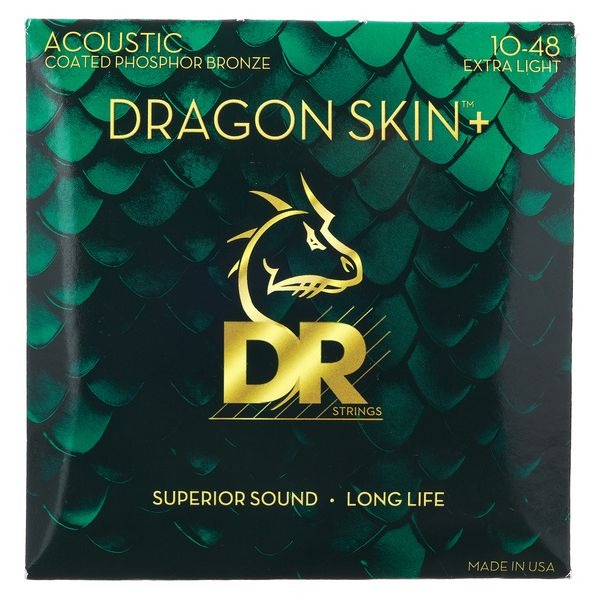 DR DAP-10 Dragon Skin+ Phosphor Bronze Akustik Gitar Teli (Extra Light 10-48)