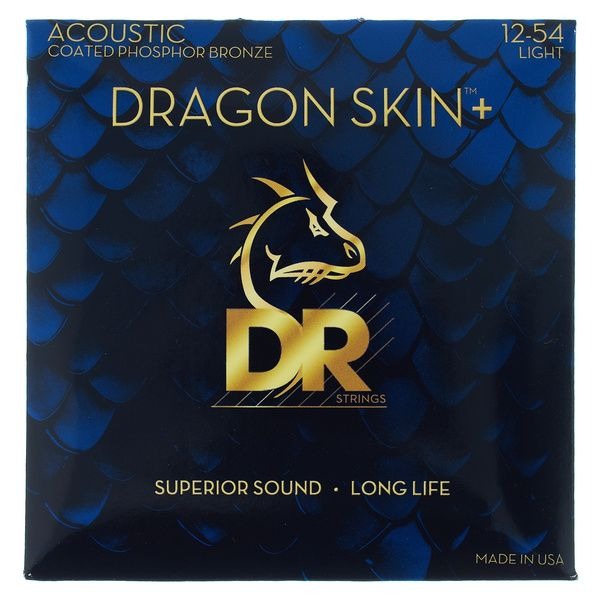 DR DAP-12 Dragon Skin+ Phosphor Bronze Akustik Gitar Teli (Light 12-54) DR DAP-12 Dragon Skin+ Phosphor Bronze Akustik Gitar Teli (Light 12-54)