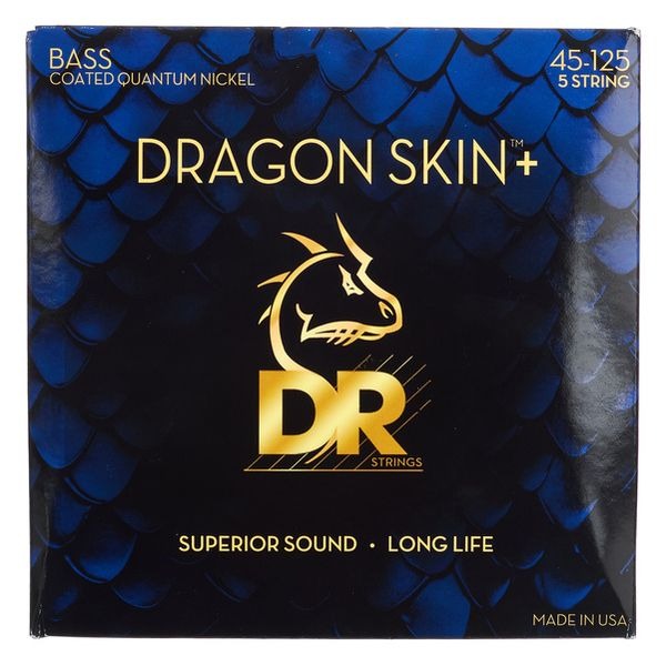 DR DBQ5-45 Dragon Skin+ Quantum Nickel 5 Tellİ Bas Gitar Teli (Medium 45-125)