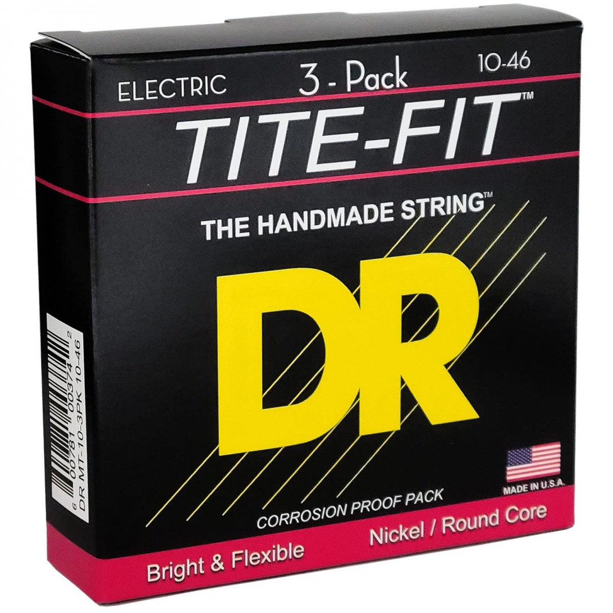 DR MT-10 Tite-Fit 3'lü Elektro Gitar Teli Paketi (Medium 10-46) DR MT-10 Tite-Fit 3'lü Elektro Gitar Teli Paketi (Medium 10-46)