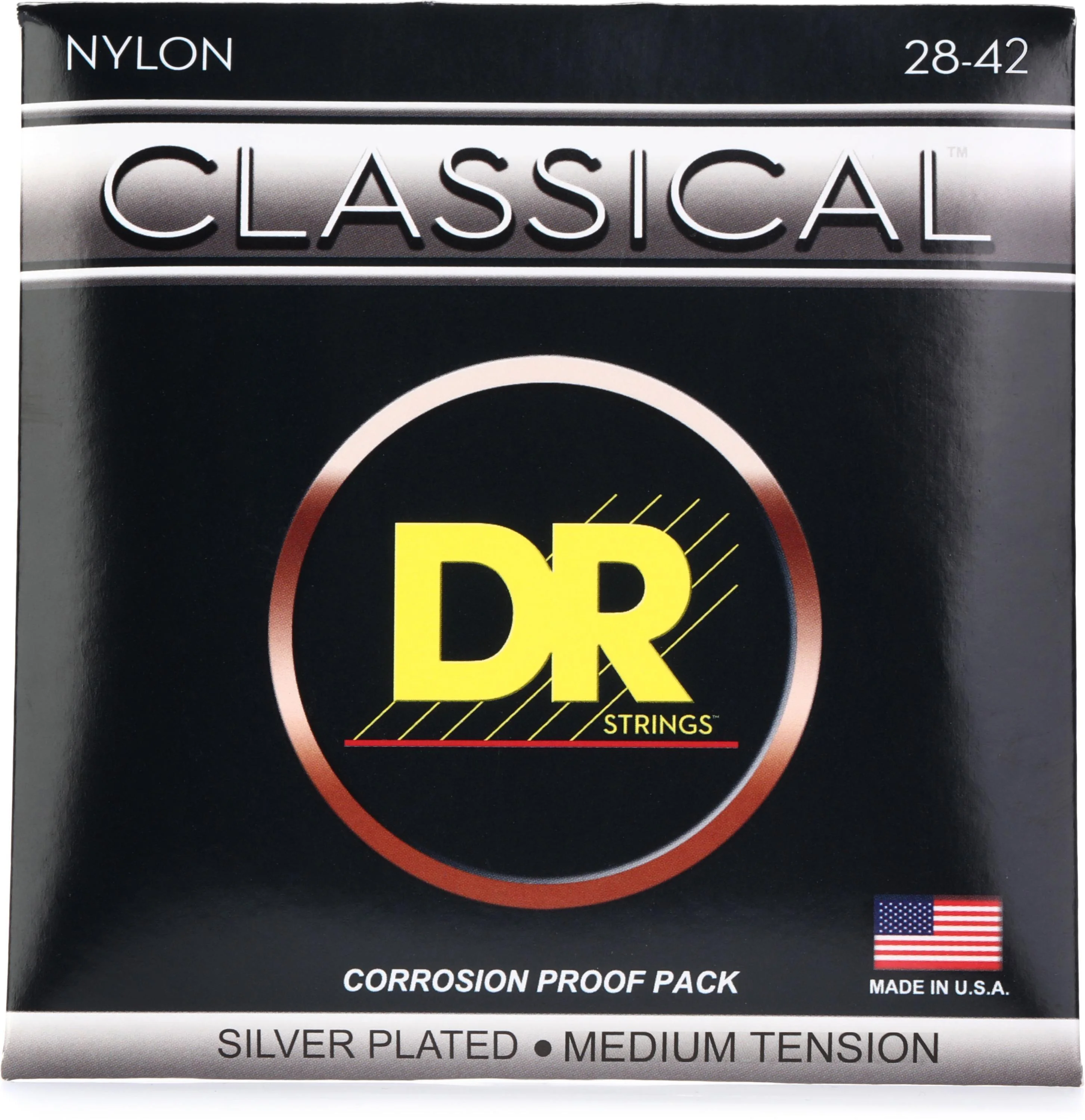 DR Nylon Classical Silver Plated Medium Tension CN-M Klasik Gitar Teli DR Nylon Classical Silver Plated Medium Tension CN-M Klasik Gitar Teli