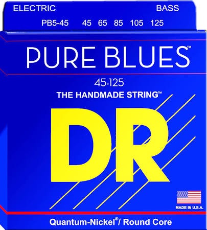 DR PB5-45 Pure Blues 5 Tellİ Bas Gitar Teli (Medium 45-125)