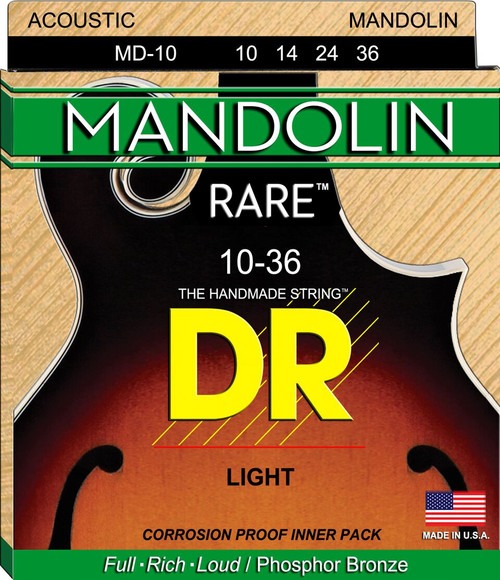 DR Rare Phosphor Bronze MD-10 Mandolin Teli DR Rare Phosphor Bronze MD-10 Mandolin Teli