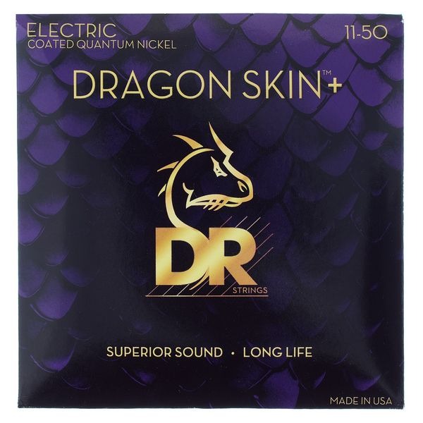 DR Dragon Skin+ DEQ-11 Coated Elektro Gitar Teli DR Dragon Skin+ DEQ-11 Coated Elektro Gitar Teli