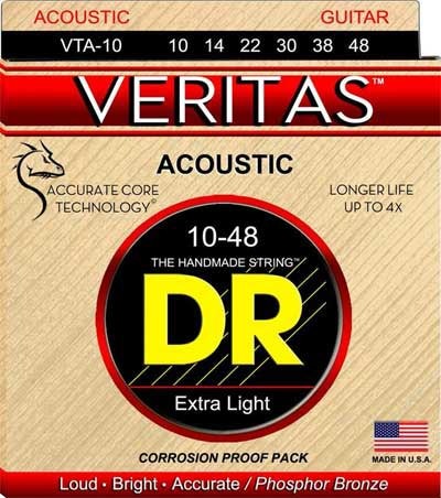 DR VTA-10 Veritas Akustik Gitar Teli (Extra Light 10-48) DR VTA-10 Veritas Akustik Gitar Teli (Extra Light 10-48)