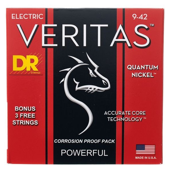 DR VTE-9 Veritas Elektro Gitar Teli (Light 9-42)