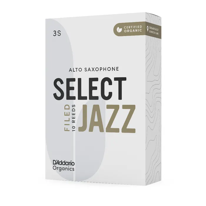 D'addario Woodwinds Organic Select Jazz Unfiled Alto Saksafon Kamışı - 3 Soft (10'lu Kutu)