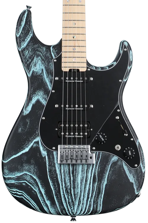 ESP Custom Snapper CTM Drift Wood Black Blue Filler Elektro Gitar