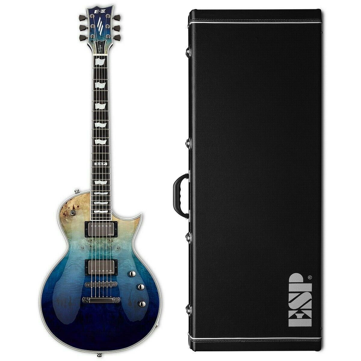 ESP E-II Eclipse BM Blue Natural Fade Elektro Gitar ESP E-II Eclipse BM Blue Natural Fade Elektro Gitar