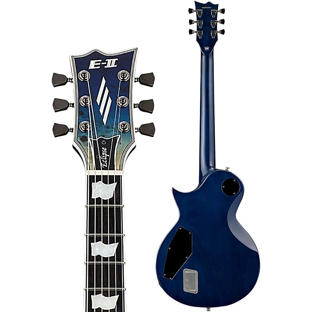 ESP E-II Eclipse BM Blue Natural Fade Elektro Gitar ESP E-II Eclipse BM Blue Natural Fade Elektro Gitar