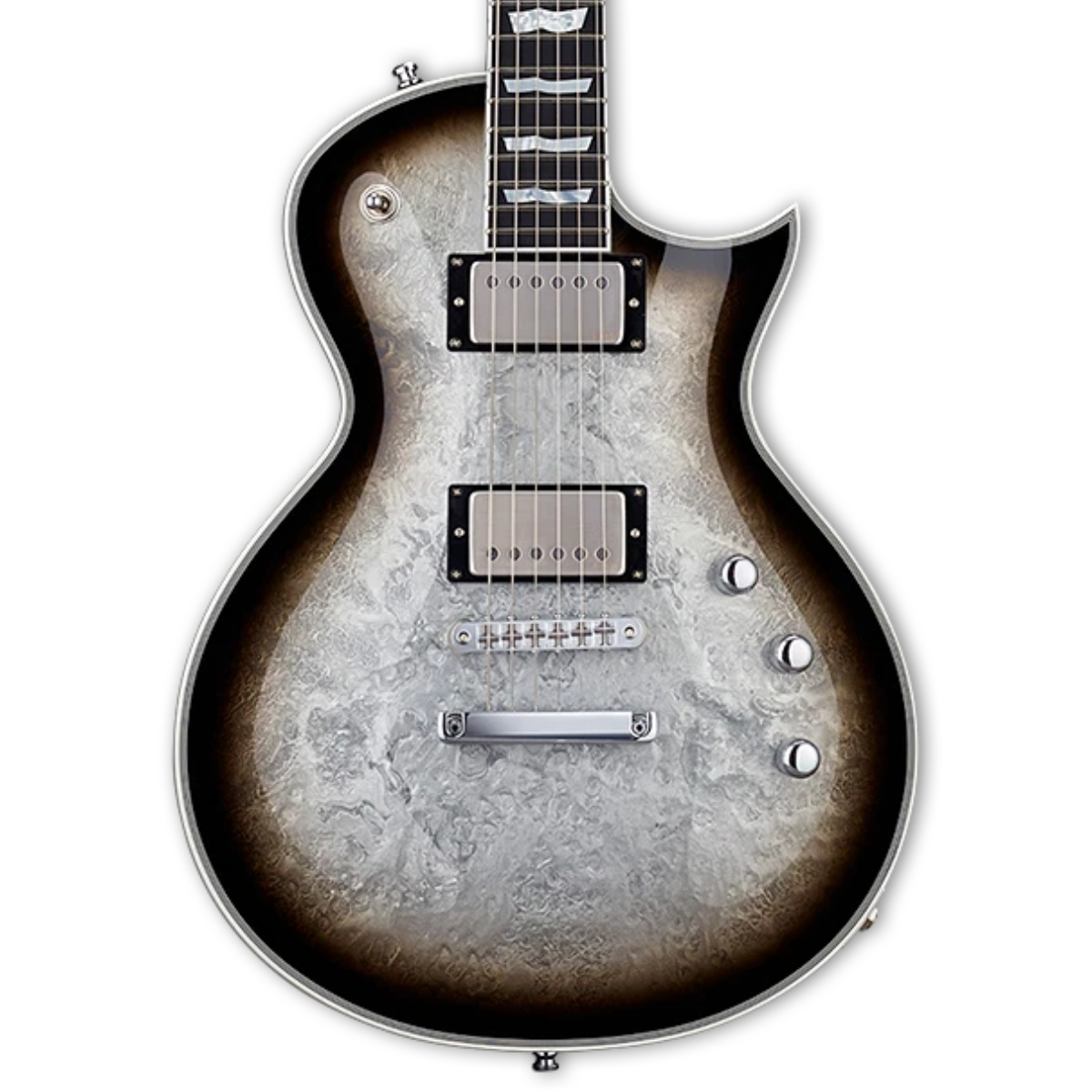 ESP Eclipse Custom Silver Liquid Metal Burst Elektro Gitar