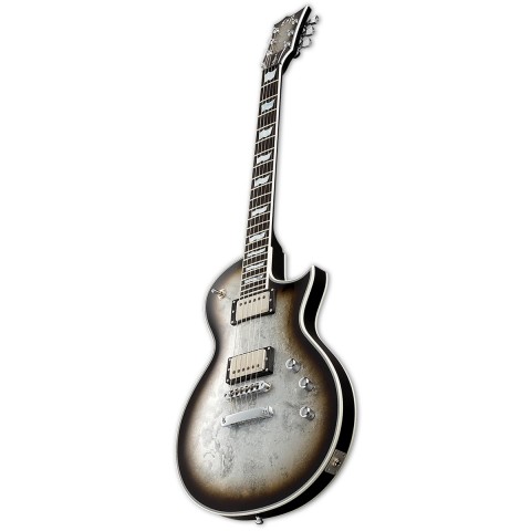 ESP Eclipse Custom Silver Liquid Metal Burst Elektro Gitar ESP Eclipse Custom Silver Liquid Metal Burst Elektro Gitar