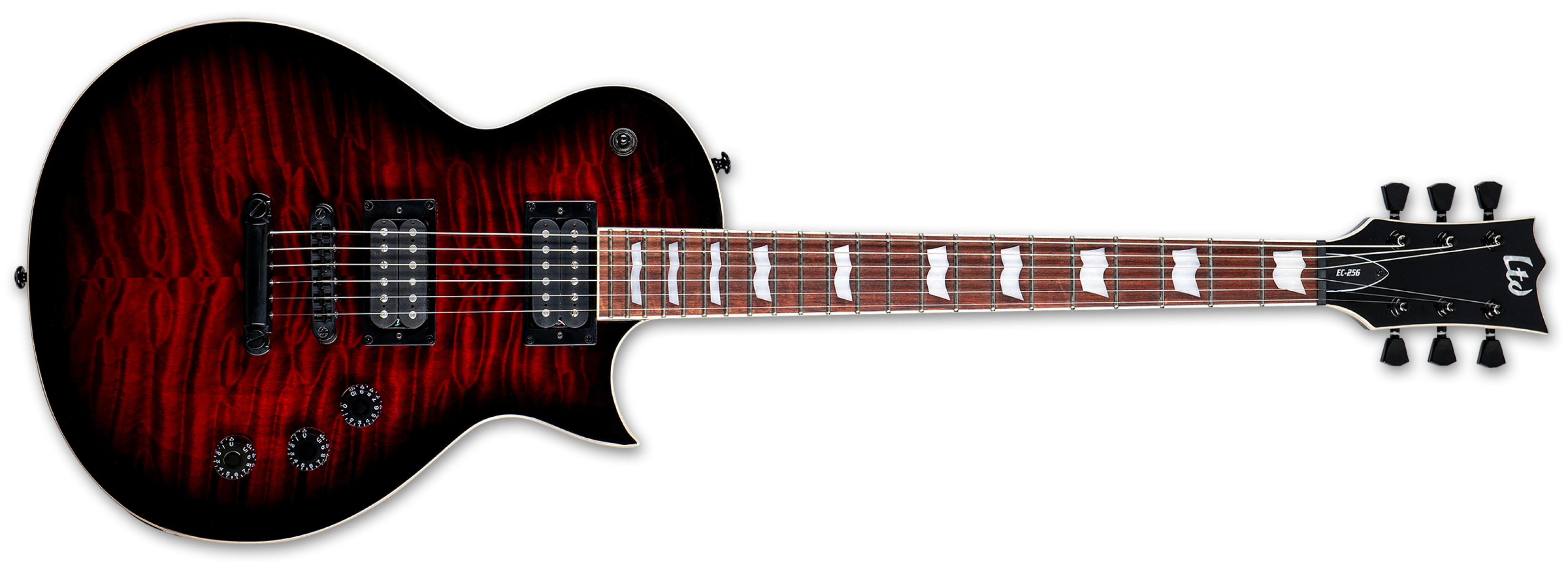 ESP LTD EC-256QM See Thru Black Cherry Sunburst Elektro Gitar ESP LTD EC-256QM See Thru Black Cherry Sunburst Elektro Gitar