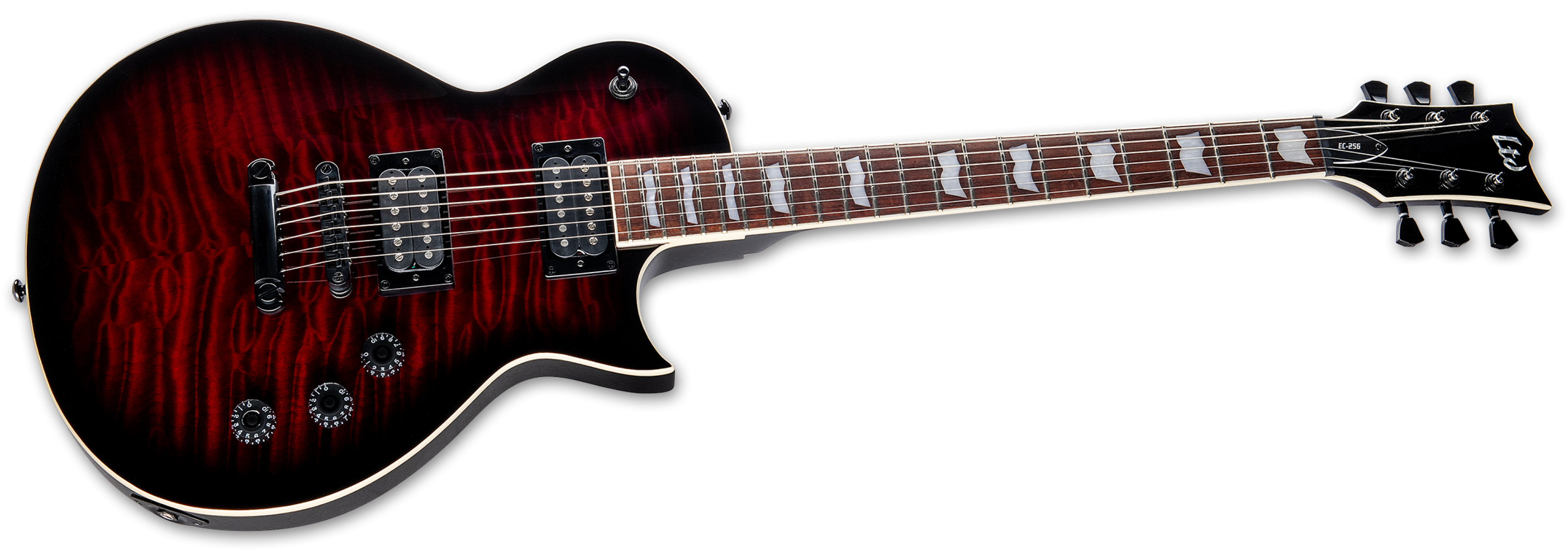 ESP LTD EC-256QM See Thru Black Cherry Sunburst Elektro Gitar ESP LTD EC-256QM See Thru Black Cherry Sunburst Elektro Gitar