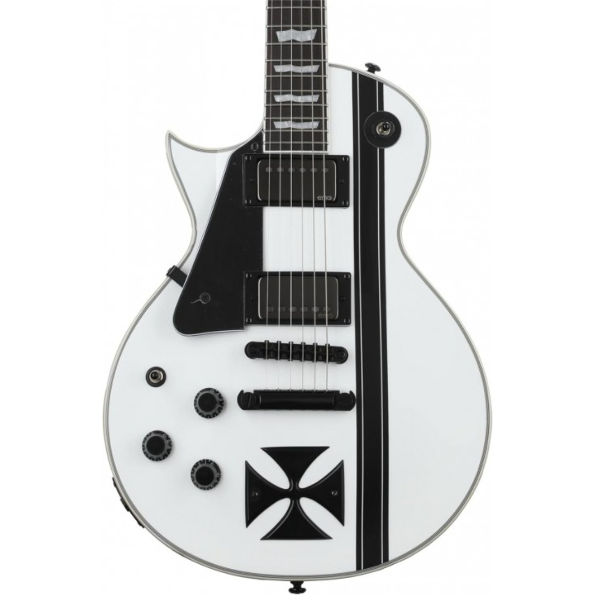ESP LTD James Hetfield Signature Iron Cross Snow White Solak Elektro Gitar ESP LTD James Hetfield Signature Iron Cross Snow White Solak Elektro Gitar