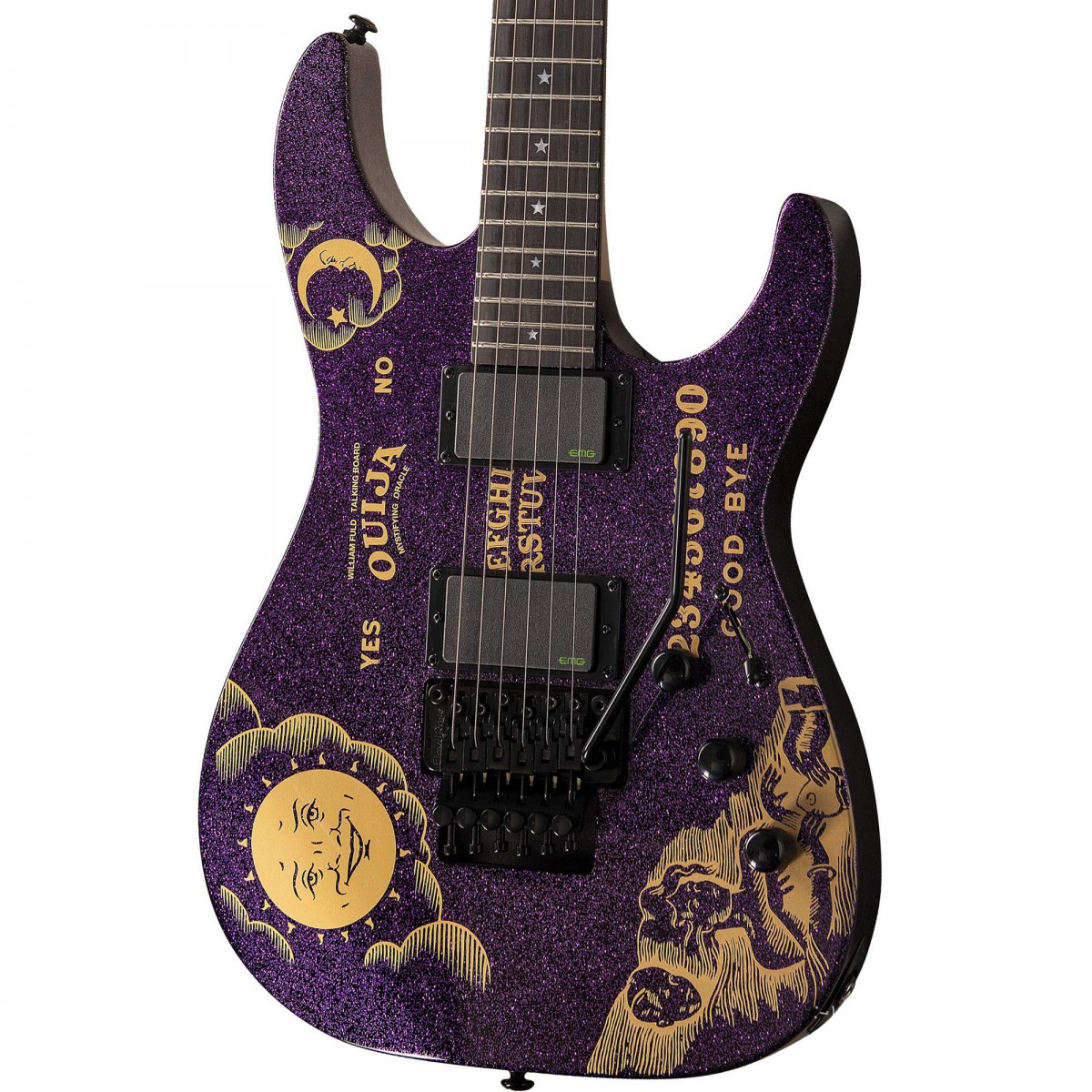 ESP LTD KH-OUIJA Kirk Hammett Limited Edition Purple Sparkle Elektro Gitar