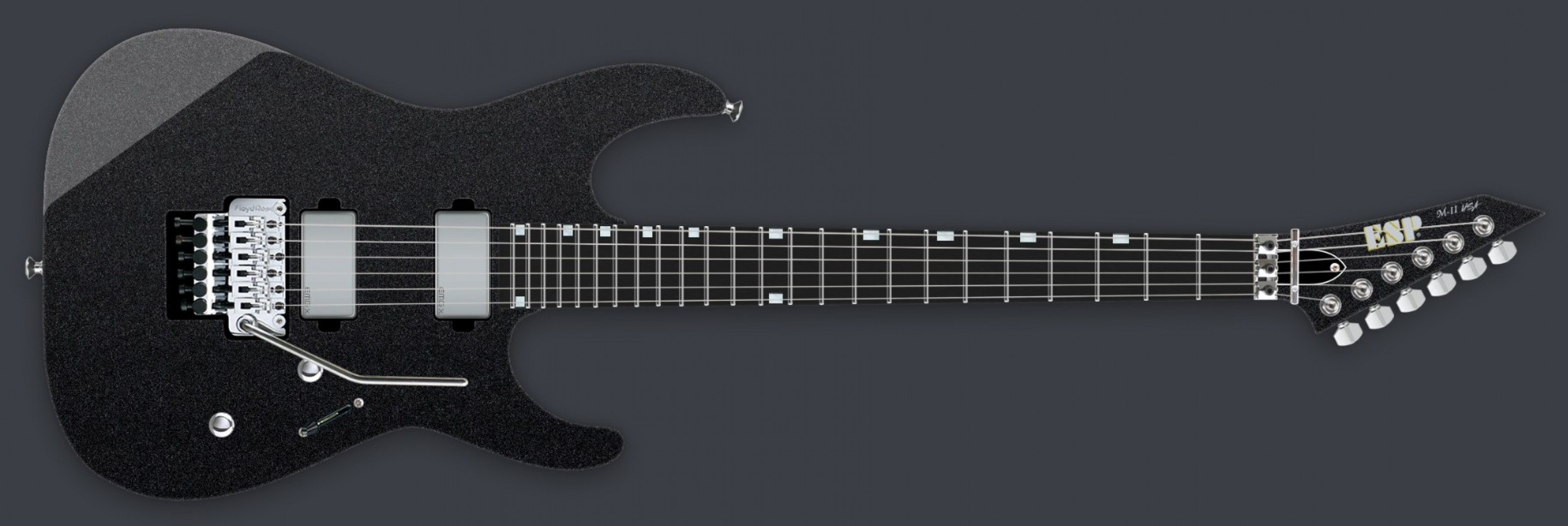 ESP USA Custom M II NTB FR CH Sapphire Black Metallic Elektro Gitar ESP USA Custom M II NTB FR CH Sapphire Black Metallic Elektro Gitar