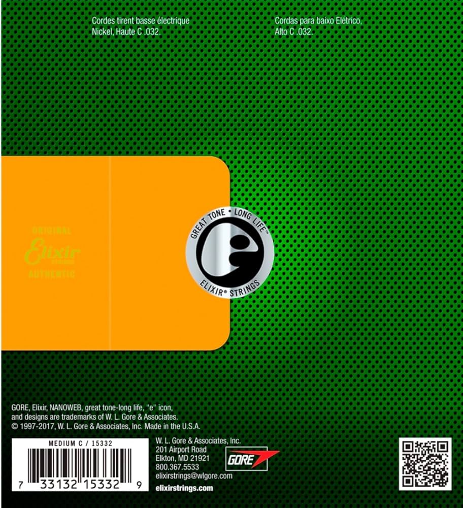 Elixir 032 Tek Bas Gitar Teli Elixir 032 Tek Bas Gitar Teli