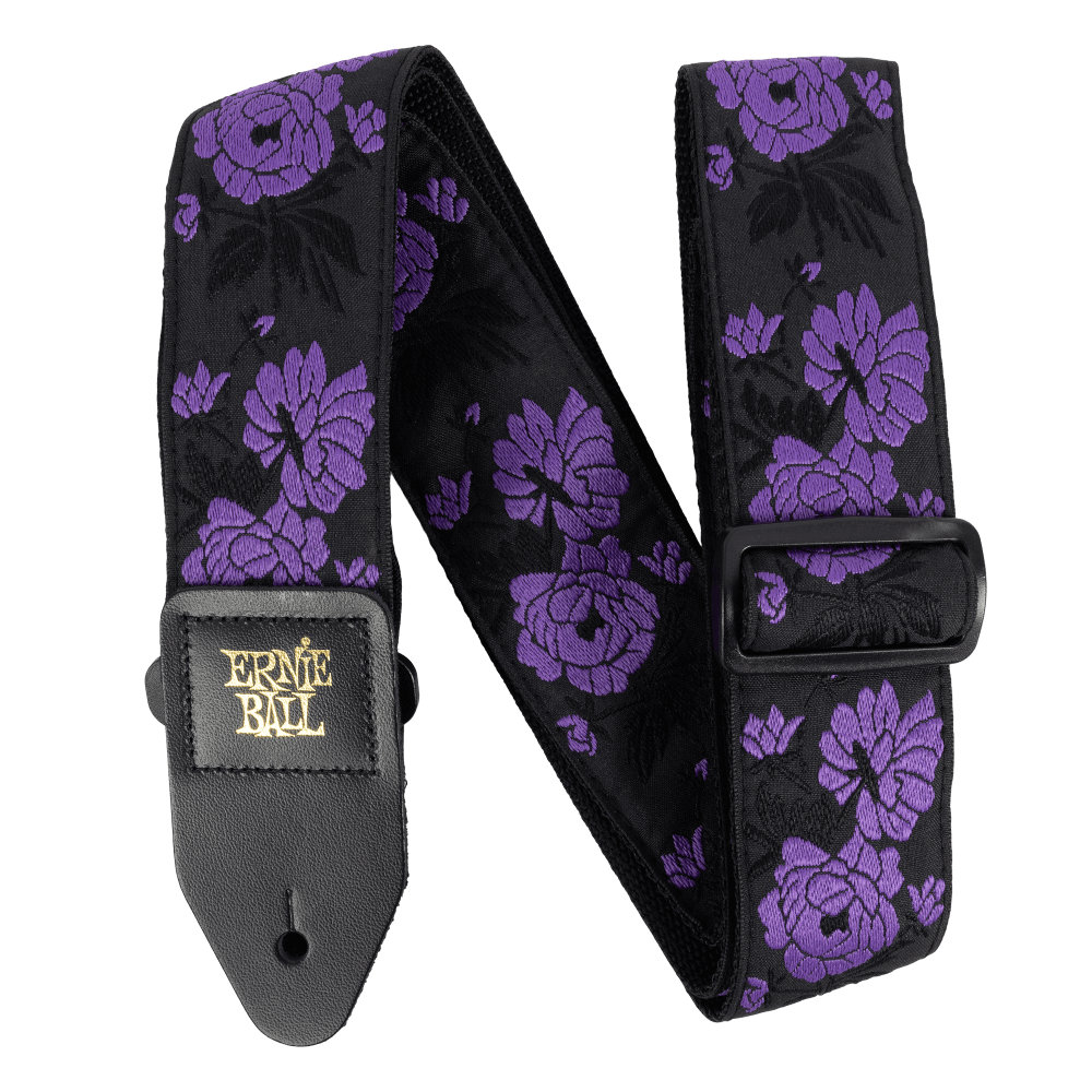 Ernie Ball P05359 Lavender Rose Jacquard Gitar Askısı Ernie Ball P05359 Lavender Rose Jacquard Gitar Askısı