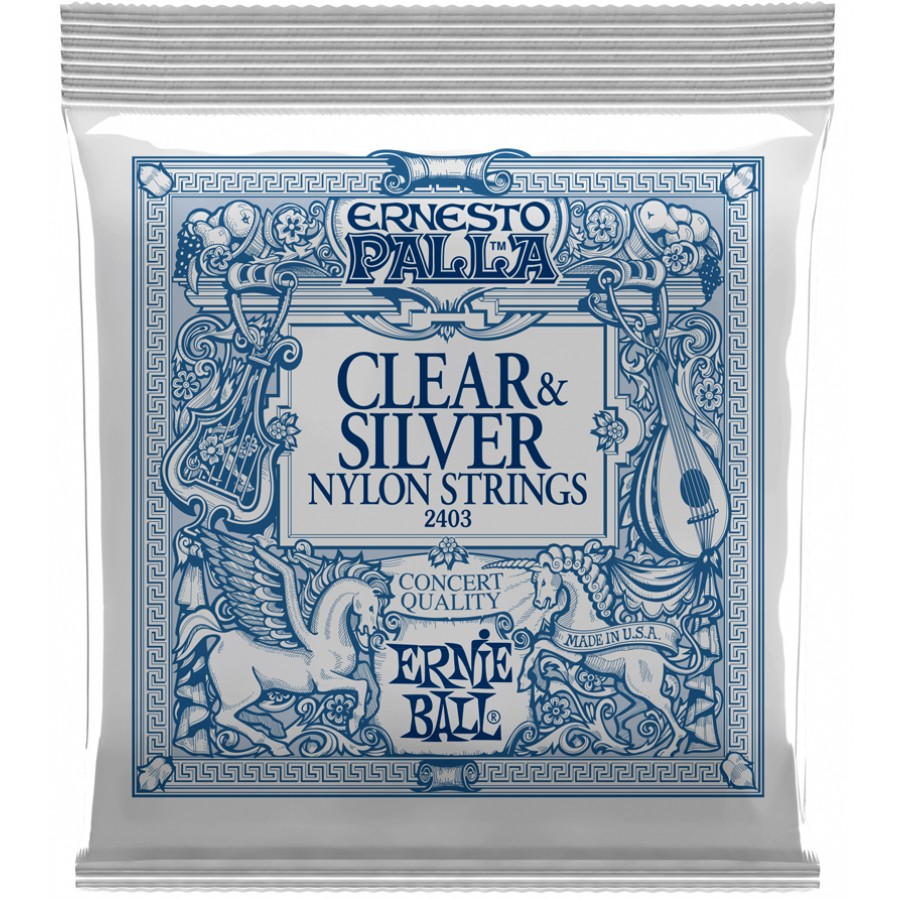 Ernie Ball 2403 Ernesto Palla Nylon Clear And Silver Klasik Gitar Tek Takımı Ernie Ball 2403 Ernesto Palla Nylon Clear And Silver Klasik Gitar Tek Takımı