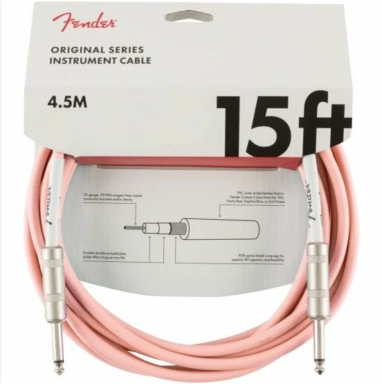 Fender Limited Edition Original 4.5M Pembe Enstruman Kablosu Fender Limited Edition Original 4.5M Pembe Enstruman Kablosu
