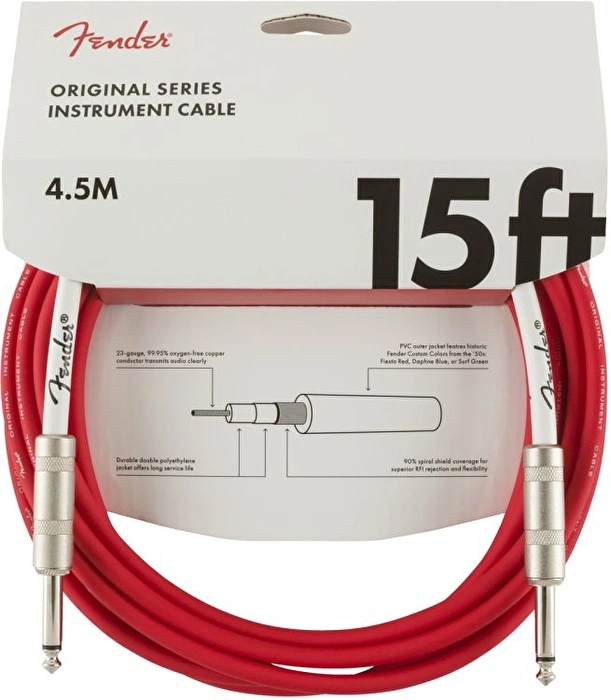Fender Original 4.5m Fiesta Kırmızı Enstruman Kablosu