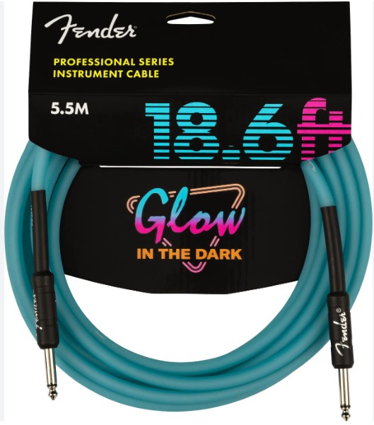 Fender Professional Fosforlu Mavi 5.5M Enstrüman Kablosu
