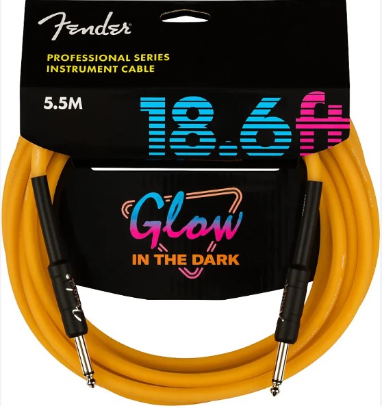 Fender Professional Fosforlu Turuncu 5.5M Enstrüman Kablosu