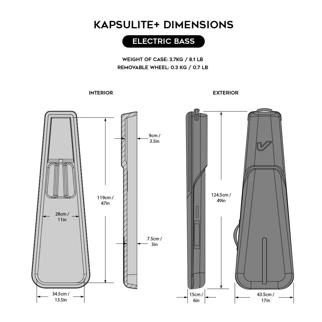 Gruv Gear Kapsulite+ Bas Gitar Kılıfı Gruv Gear Kapsulite+ Bas Gitar Kılıfı