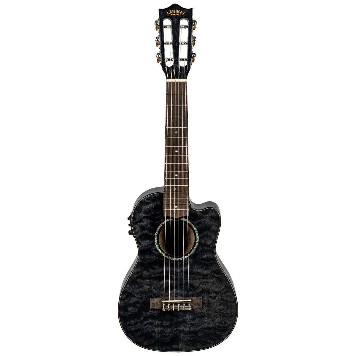 Lanikai QM-BKCEG Quilted Maple Guitalele