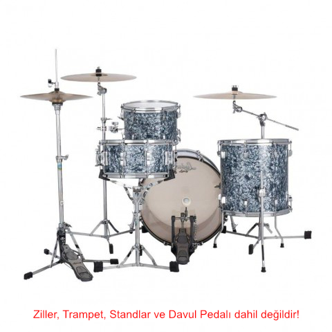 Ludwig Neusonic Downbeat Steel Blue Pearl Davul Shell Set