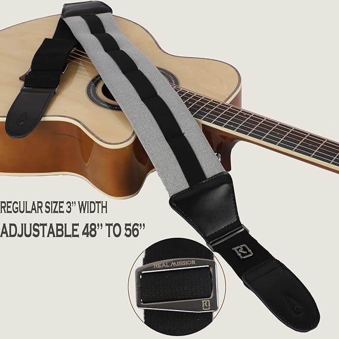 Real Mission CAREFREE Grey Gitar Askısı Real Mission CAREFREE Grey Gitar Askısı