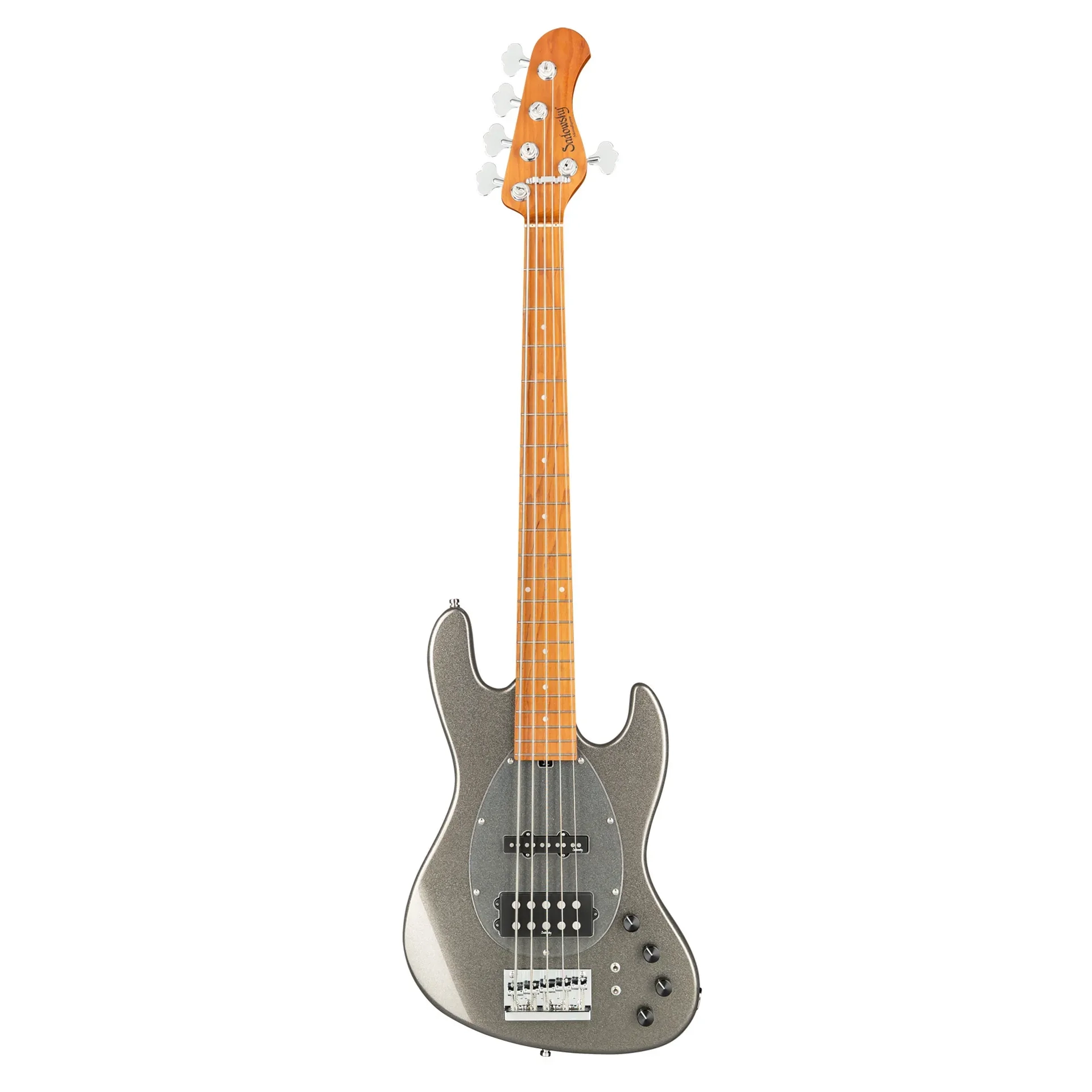 Sadowsky MetroExpress Vintage M/J 21 Perde 5 Telli Bas Gitar – Silver Metallic High Polish Sadowsky MetroExpress Vintage M/J 21 Perde 5 Telli Bas Gitar – Silver Metallic High Polish