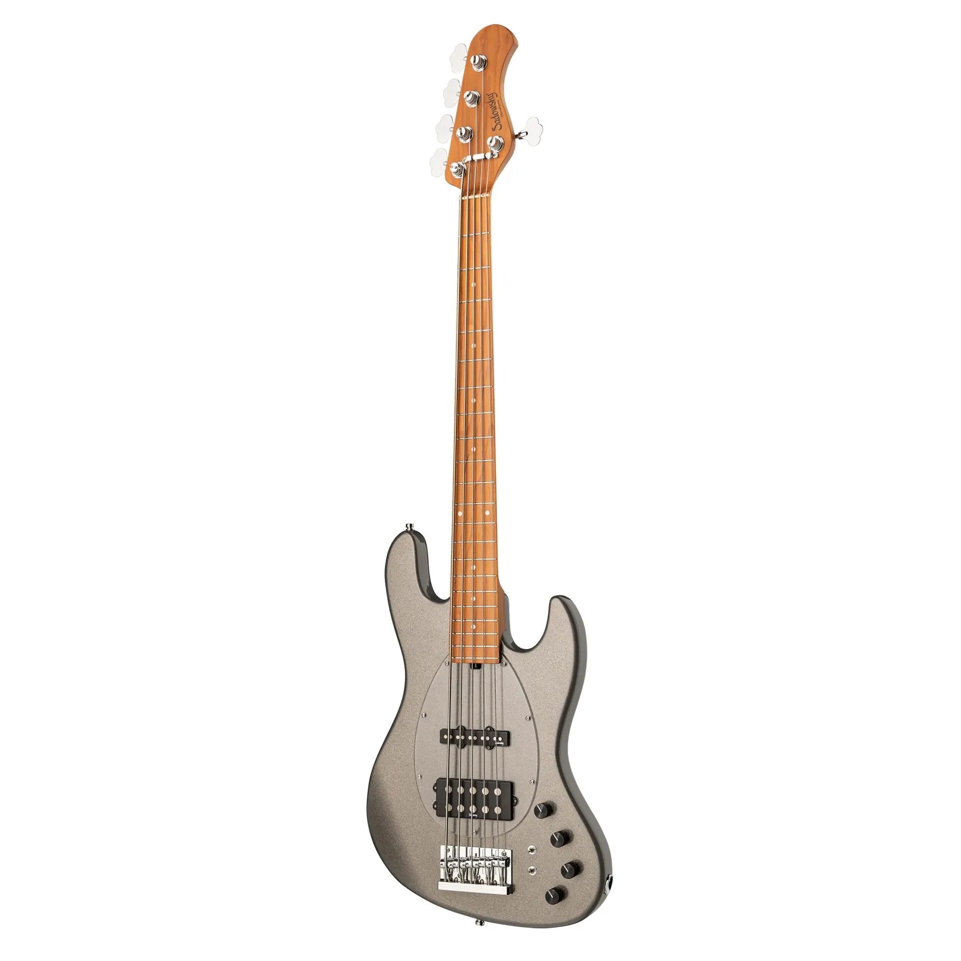 Sadowsky MetroExpress Vintage M/J 21 Perde 5 Telli Bas Gitar – Silver Metallic High Polish Sadowsky MetroExpress Vintage M/J 21 Perde 5 Telli Bas Gitar – Silver Metallic High Polish