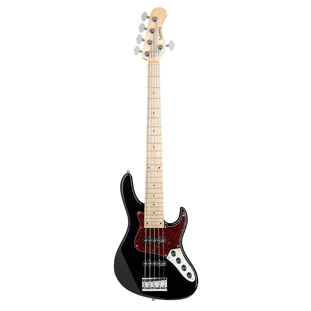 Sadowsky MetroLine 24-Fret Vintage J/J Solid Black High Polish 5 Telli Bas Gitar