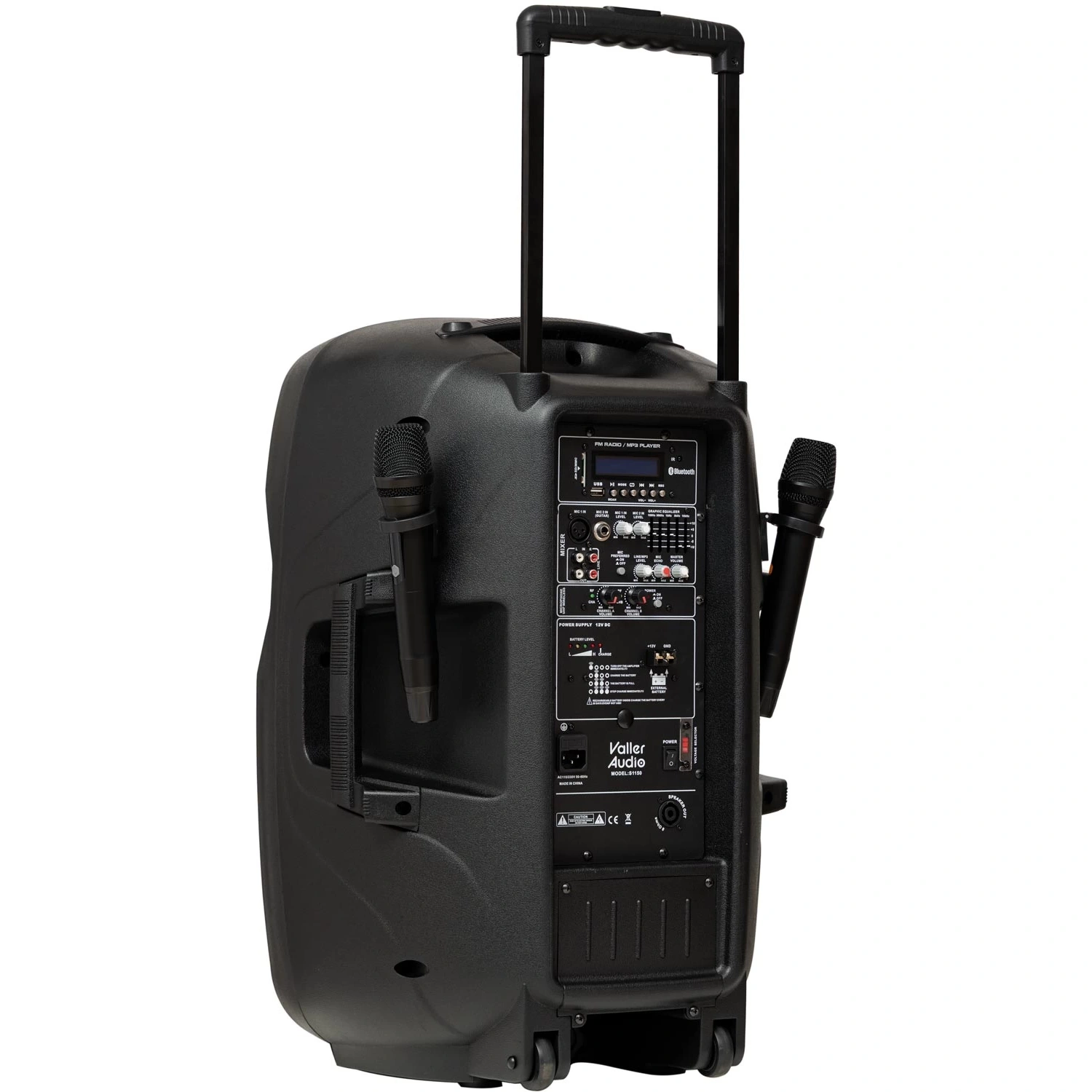 Valler S1150 Portatif Taşınabilir Aktif Amfi Hoparlörlü Kablosuz Çift El Mikrofonlu Ses Sistemi Valler S1150 Portatif Taşınabilir Aktif Amfi Hoparlörlü Kablosuz Çift El Mikrofonlu Ses Sistemi