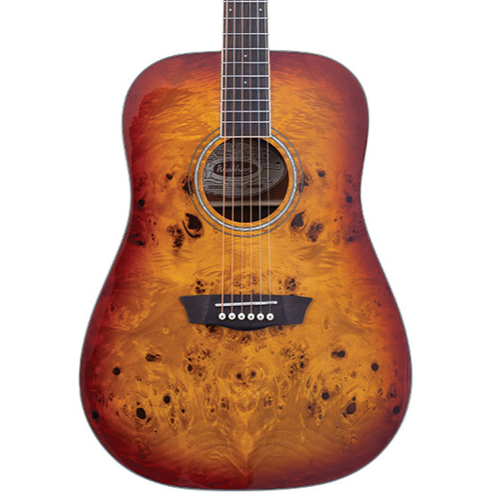 Washburn Deep Forest Burl Amber Fade Akustik Gitar
