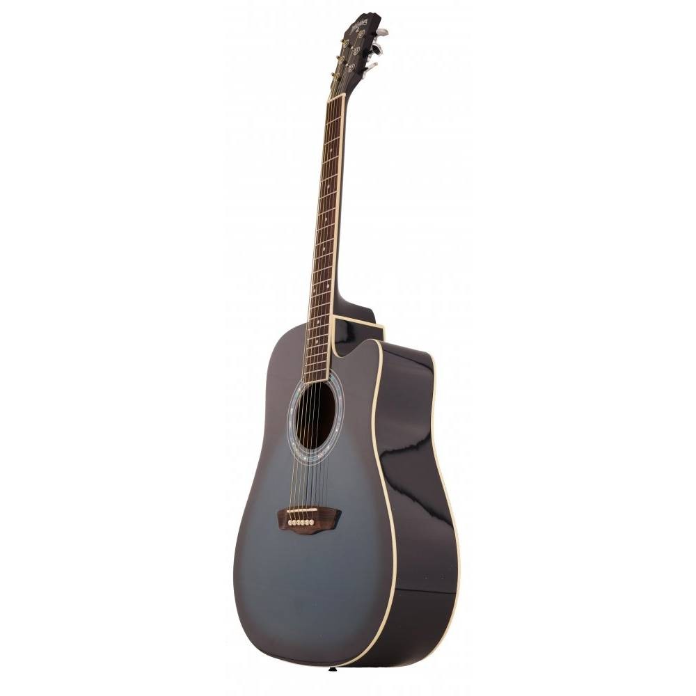 Washburn WA90CEBLB Elektro Akustik Gitar