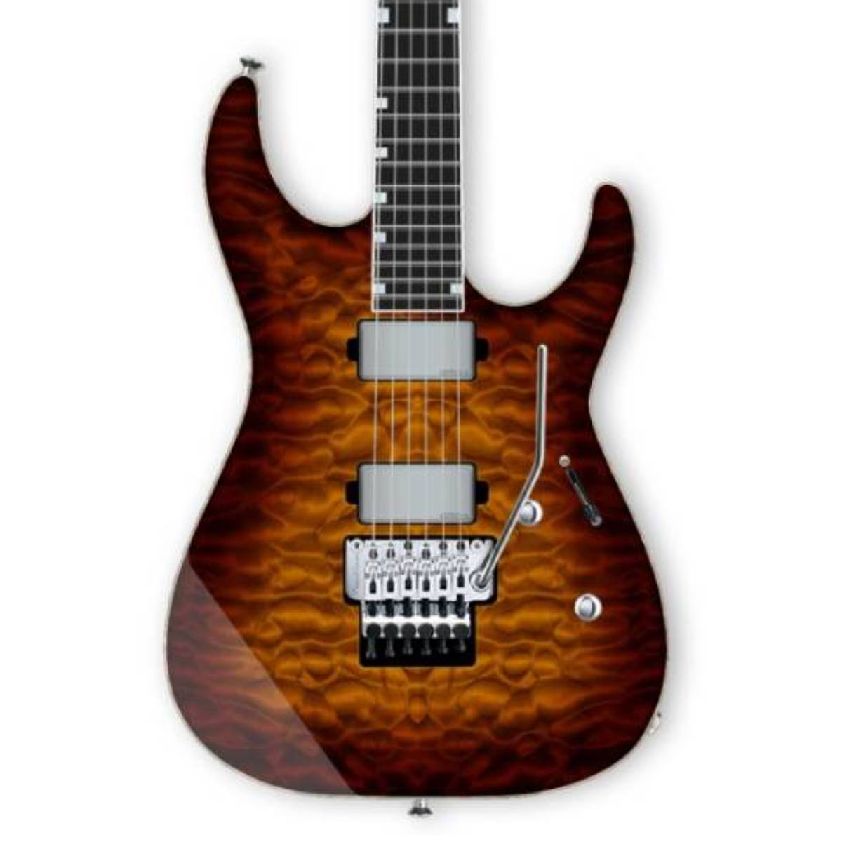 ESP USA Custom Shop M-II NTB FR Tiger Eye Sunburst Elektro Gitar ESP USA Custom Shop M-II NTB FR Tiger Eye Sunburst Elektro Gitar