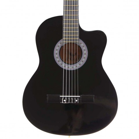 Angel ACG100C-BK 4/4 Cutaway Siyah Klasik Gitar