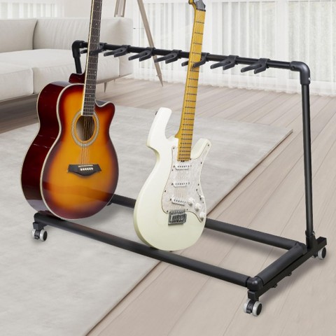 Artstand Tekerlekli Yatay Yedili Gitar Standı
